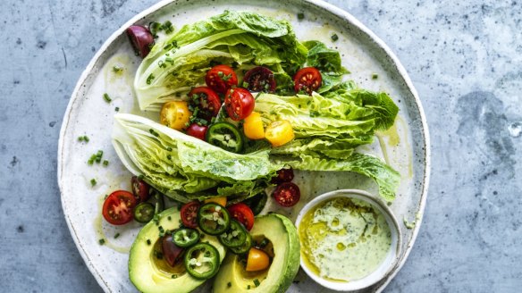 Green goddess dressing is great for salads and for drizzling over baked potatoes.