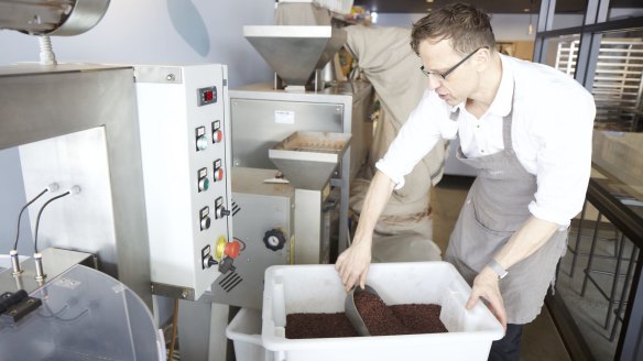 Robert Csano makes chocolate at Hyggelig in Drummoyne.