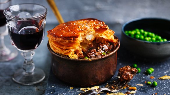 Neil Perry's beef chuck and pea pot pie.