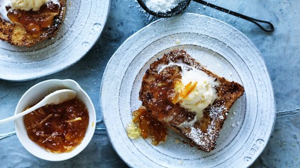 Top your bunker French toast with any jam, marmalade or canned fruit in the cupboard.