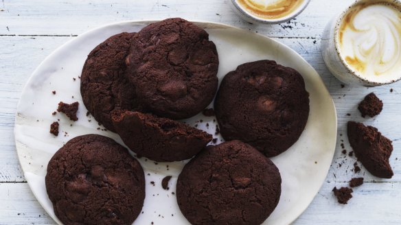 Chewy black forest biscuits.