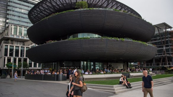 Barangaroo House's striking exterior.