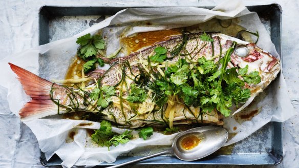 Symbolic steamed snapper.