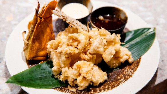 Moreton Bay bug tempura is a popular order. 