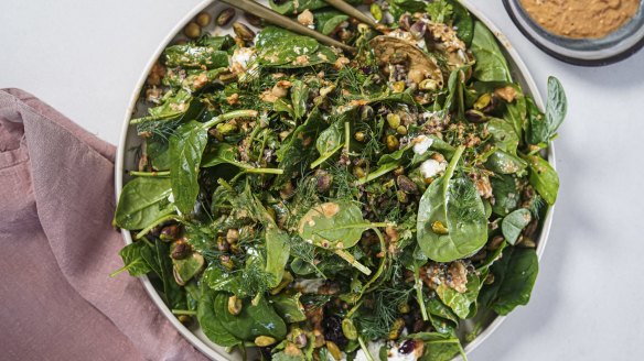 A substantial salad with a smoky harissa dressing.