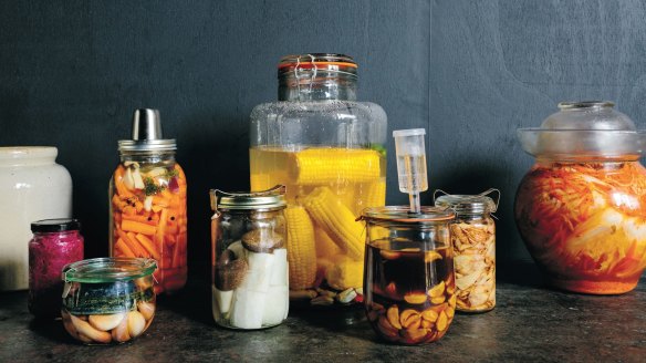 Fermented vegetables from 'Ferment for Good' by Sharon Flynn.