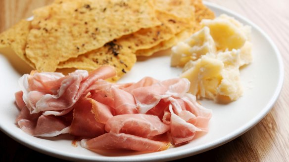 Go-to dish: Prosciutto di Parma Principe and parmigiano reggiano with carasau crispbread.