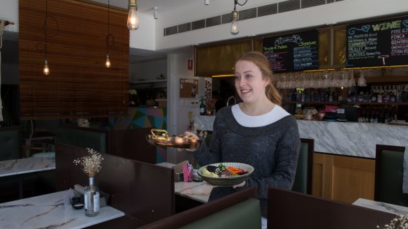 Waitress Riona Day at Erskine Villa.