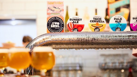 Taco beer on tap at Two Birds.