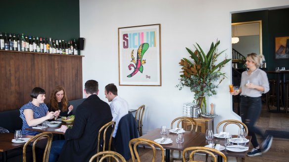 The interior of Park Street Pasta in South Melbourne. 