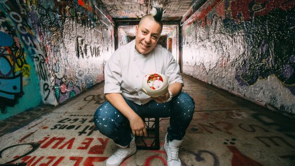 Pastry chef Anna Polyviou describes herself as a huge fan of street art.