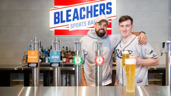 Bleachers managers Richard McPherson and Aaron Aherne-Williams.