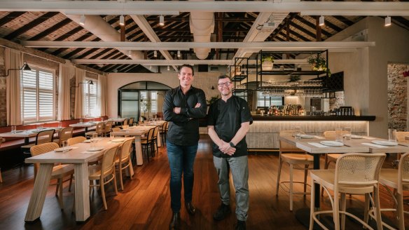 Chefs Justin North (left) and Nathan Treleaven at their new venue.