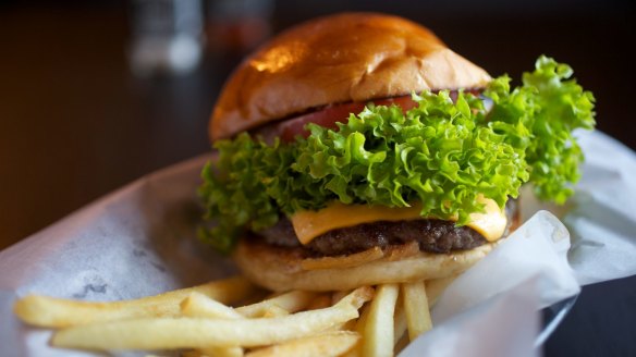 A signature grass-fed burger from Mary's. 