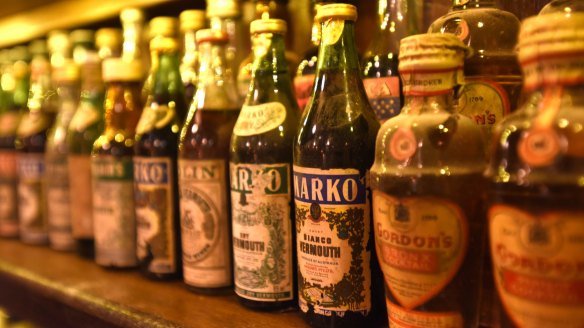 1/1000th of Restaurant Hubert's miniature bottle collection.