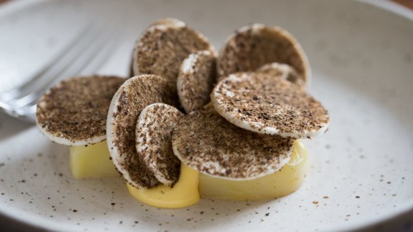 Sixpenny's potatoes cooked in rye butter. 