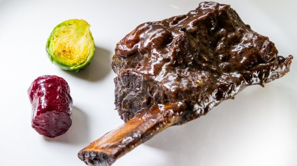 Feel the warmth: Braised short rib, beetroot and sprouts.