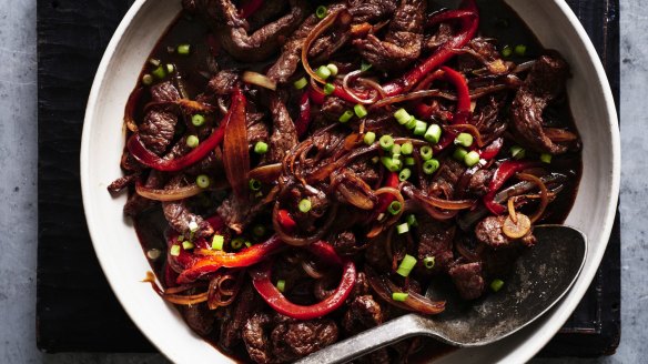 Canadian ginger beef stir-fry.