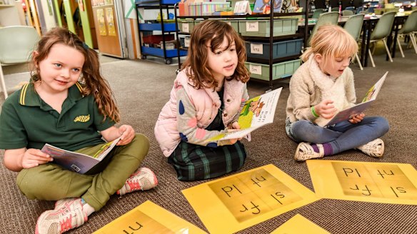 Westgarth Primary School students learn to read using phonic sounds.