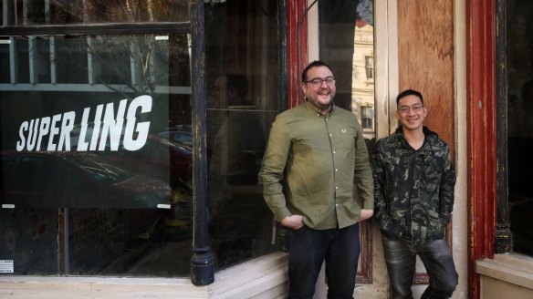 Iain Ling (left) and chef Michael Li are closing Super Ling in Carlton.