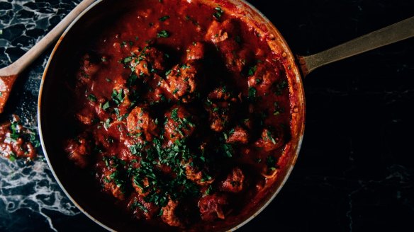 Nonna Anna's polpette (meatballs) are the base of a two-course meal.