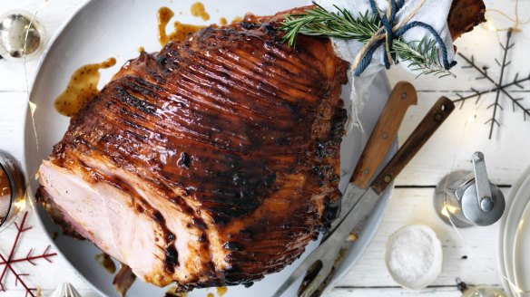  starring Adam Liaw's peach and coriander seed glazed ham.