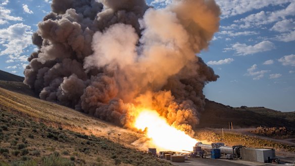 During the Space Launch System flight, these boosters will provide more than 75 per cent of the thrust needed to escape the gravitational pull of the Earth, the first step on NASA's Journey to Mars.