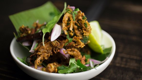 A dish worth sharing: deep-fried prawns.