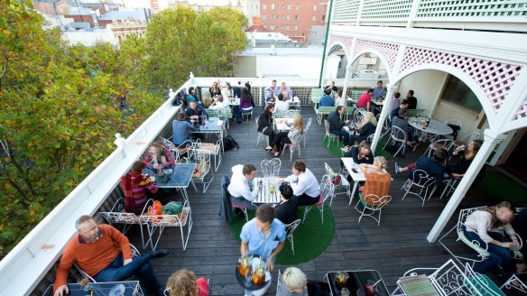 The rooftop bar at Madame Brussels.