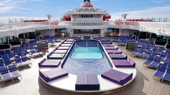 The Aquatic Club pool deck.
