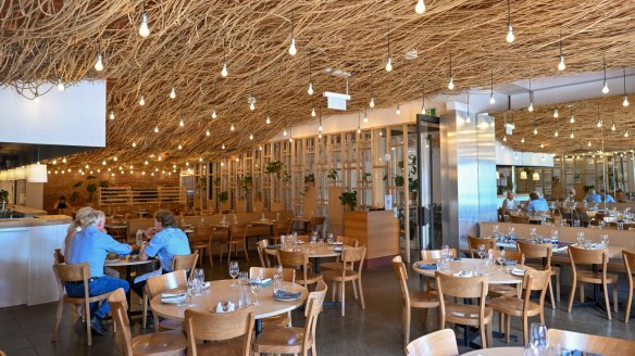 Cotham Dining retains many distinctive features of the former Hellenic Republic decor, including its thatched ceiling.