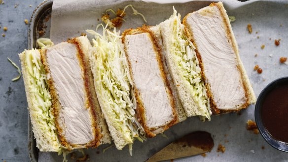 Katsu finger sandwiches.