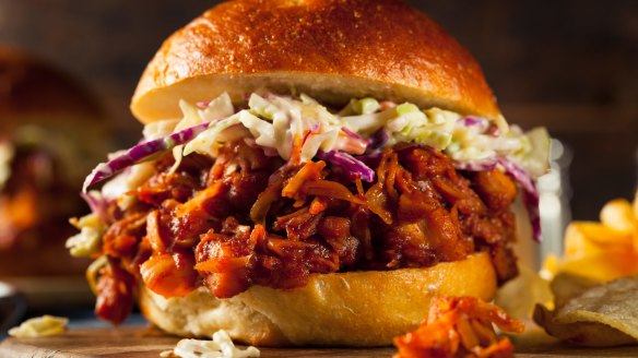 A vegan burger with pulled jackfruit - but how many air miles did the jackfruit have to travel?