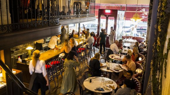The French bistro incarnation adds a mezanine level to the Smith Street shopfront.