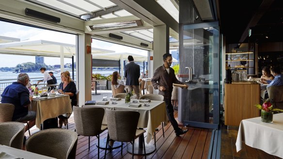 The newly restored Gantry restaurant is bright and airy.