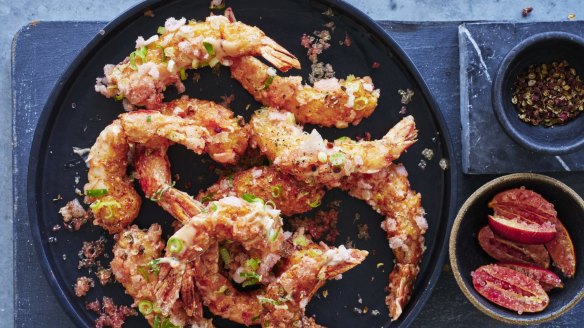 Karen Martini's buttermilk bang bang prawns.