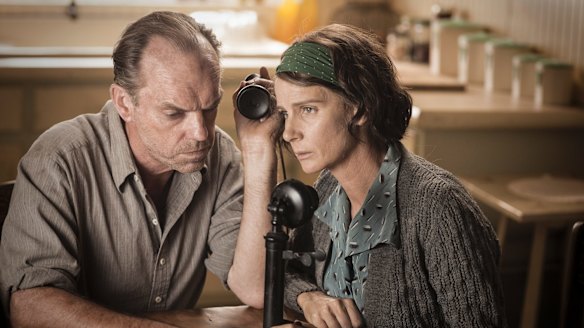 Hugo Weaving and Rachel Griffiths, as Desmond's conservative parents, are among  many Australian supporting actors.