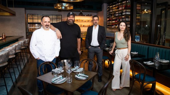 From left: Maydanoz executive chef Arman Uz with owners Somer Sivrioglu and Tarik Koni and manager Shirin Topaloglu.