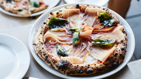 Prosciutto topped pizza at Cucina and Co.