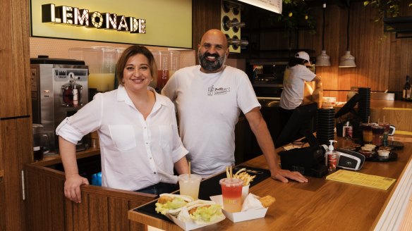 Veronica Papacosta and her brother Paul Papacosta, owners of Fish and Lemonade on Manly Wharf. 