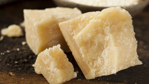 The 'flavour crystals' in parmesan are the result of the fat and protein breaking down as the cheese ages.