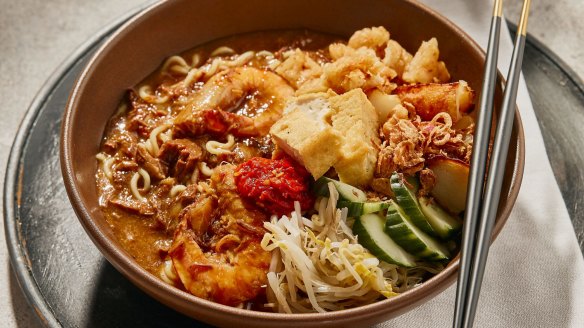 The Sanusi brothers are sharing family recipes like this mee Belitung, a prawn and beef noodle soup that their grandmother makes.