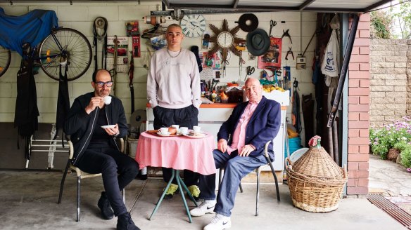 Chef Joe Vargetto (left), Slyvester Terzini and Arnaldo Terzini from Cucina Povera (below). 