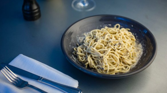 Colloca is a fan of the tonnarelli cacio e pepe at Marta in Rushcutters Bay.