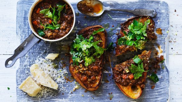 Adam Liaw's red wine mince on toast.