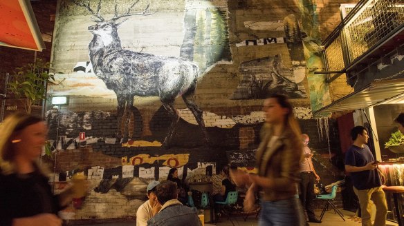 Melbourne's latest laneway bar features a majestic stag mural.