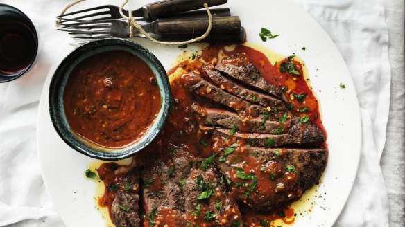 Italian-style steak.