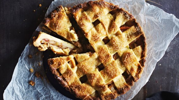 Leave the peel on the apples for this lattice-topped pie.