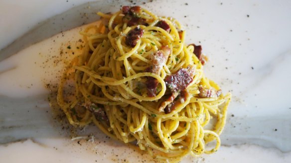 Carbonara is quick and easy.
