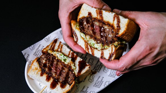 The Impossible Beef katsu sandwich is available from Butter stores in Sydney.